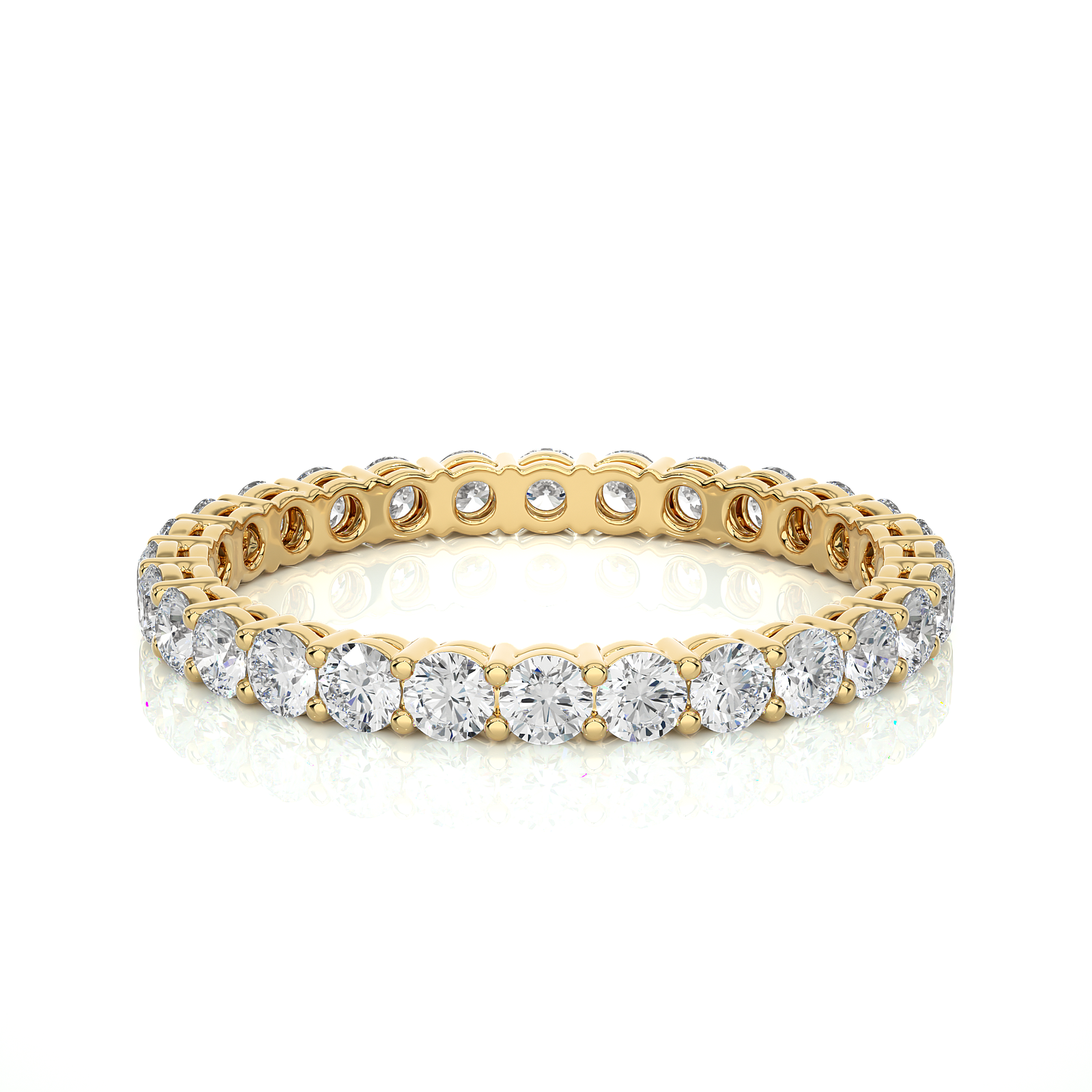 Classic Round Cut Lab Grown Diamond Eternity Band