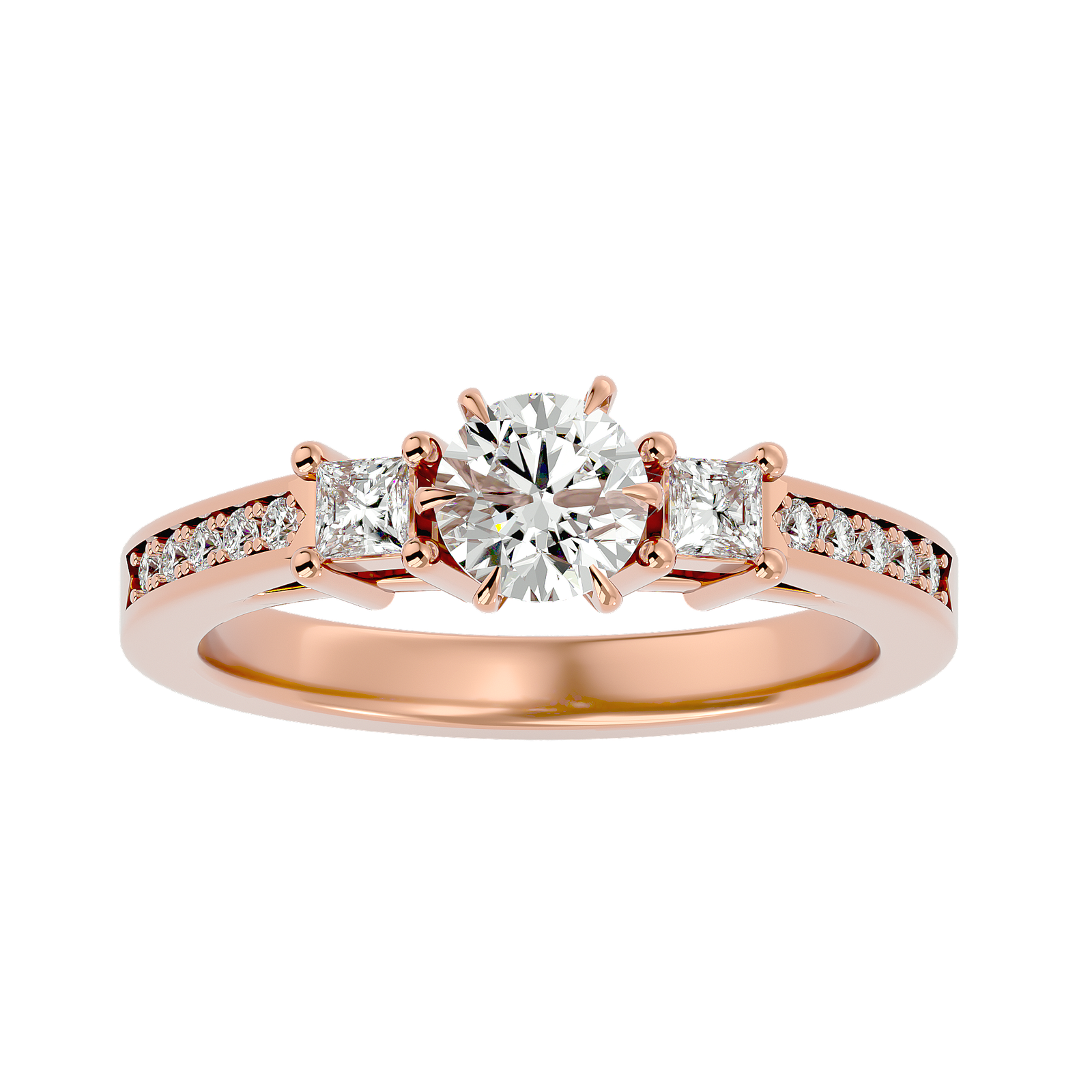 Classic Three-Stone Diamond Engagement Ring