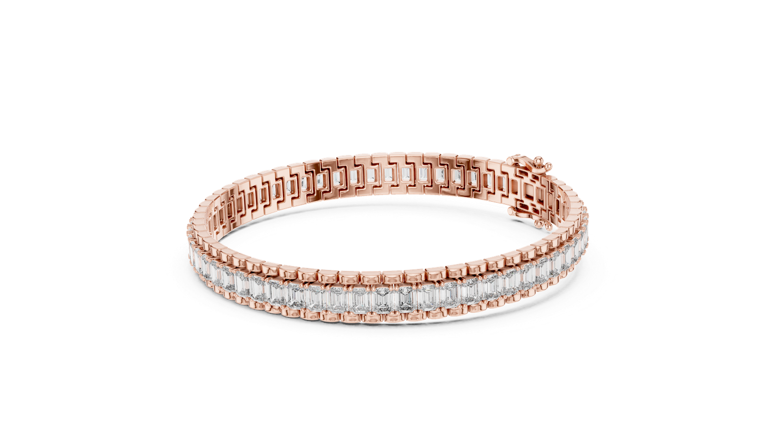 Emerald-Cut Diamond Tennis Bracelet