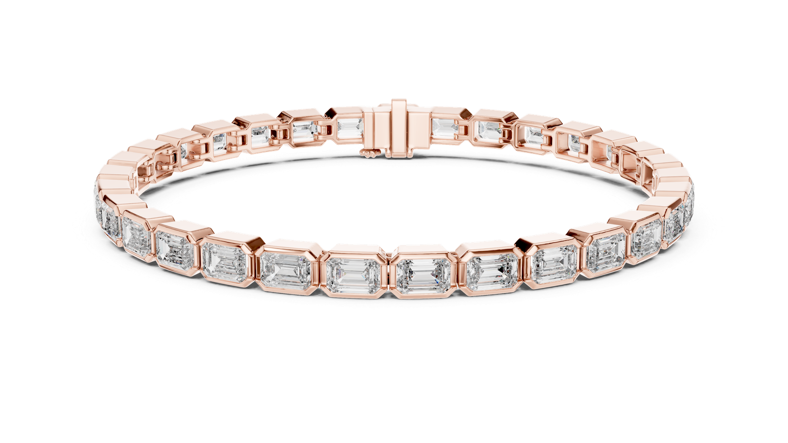 Emerald-Cut Diamond Tennis Bracelet