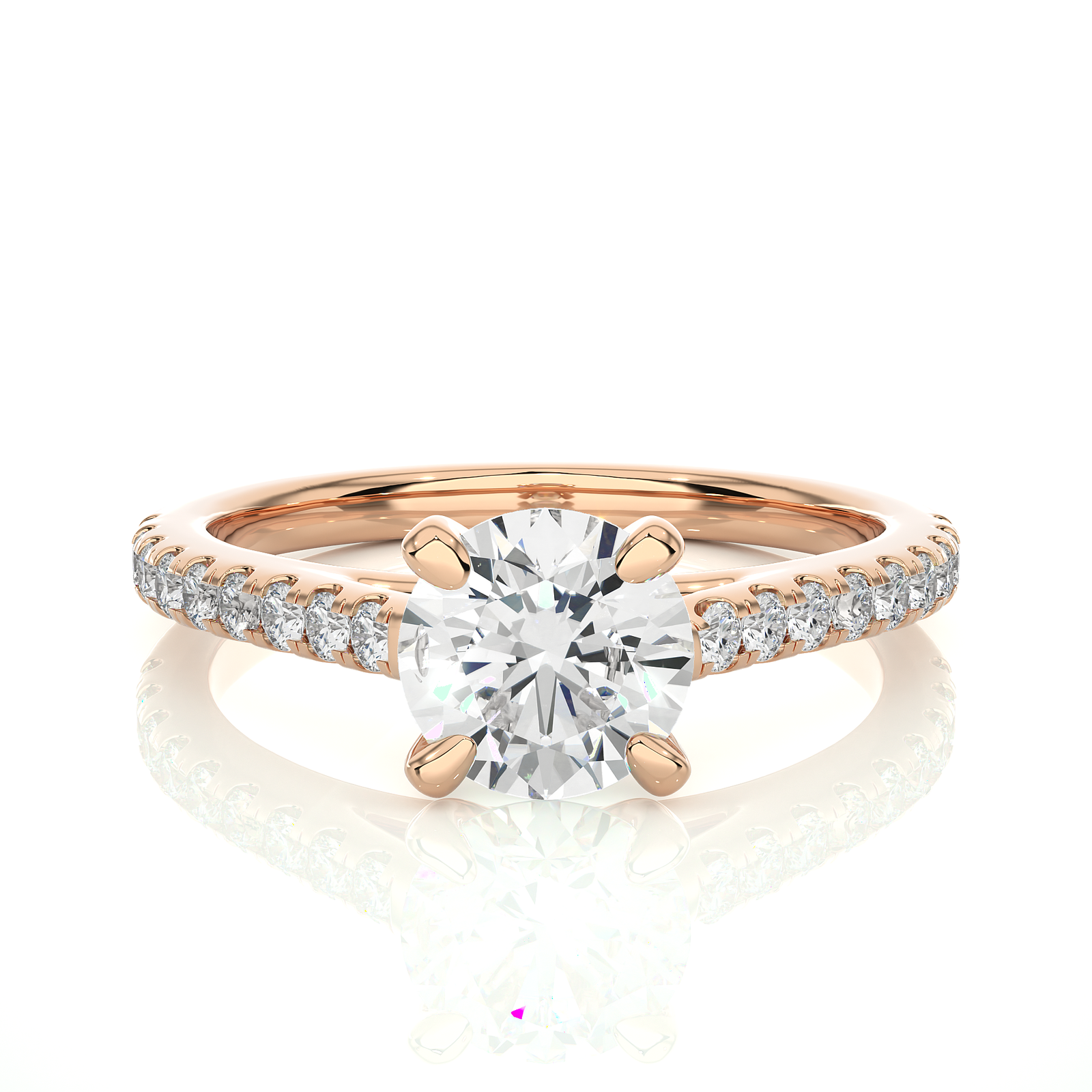 Round Cut Diamond Engagement Ring