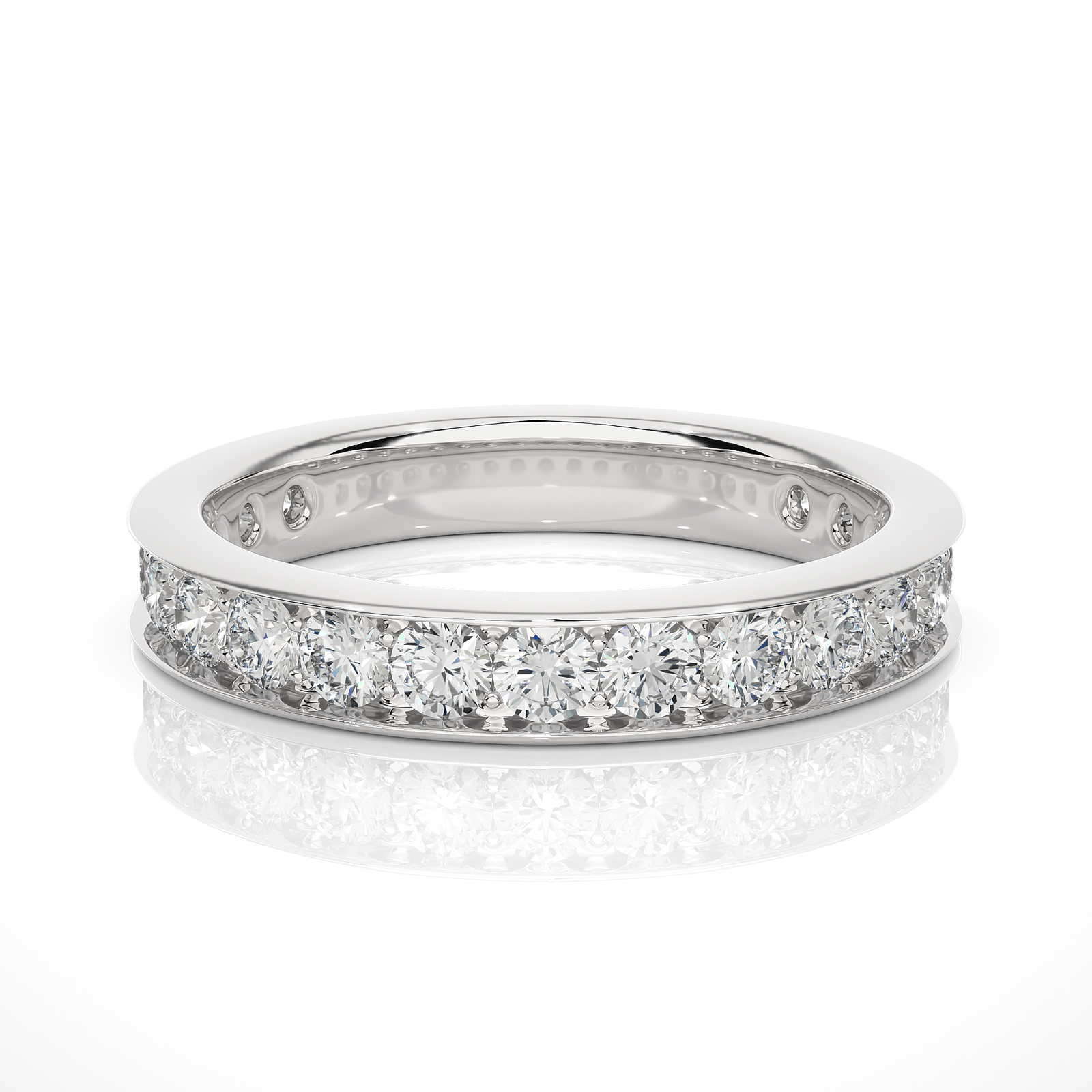 Channel-Set Round Diamond Eternity Band