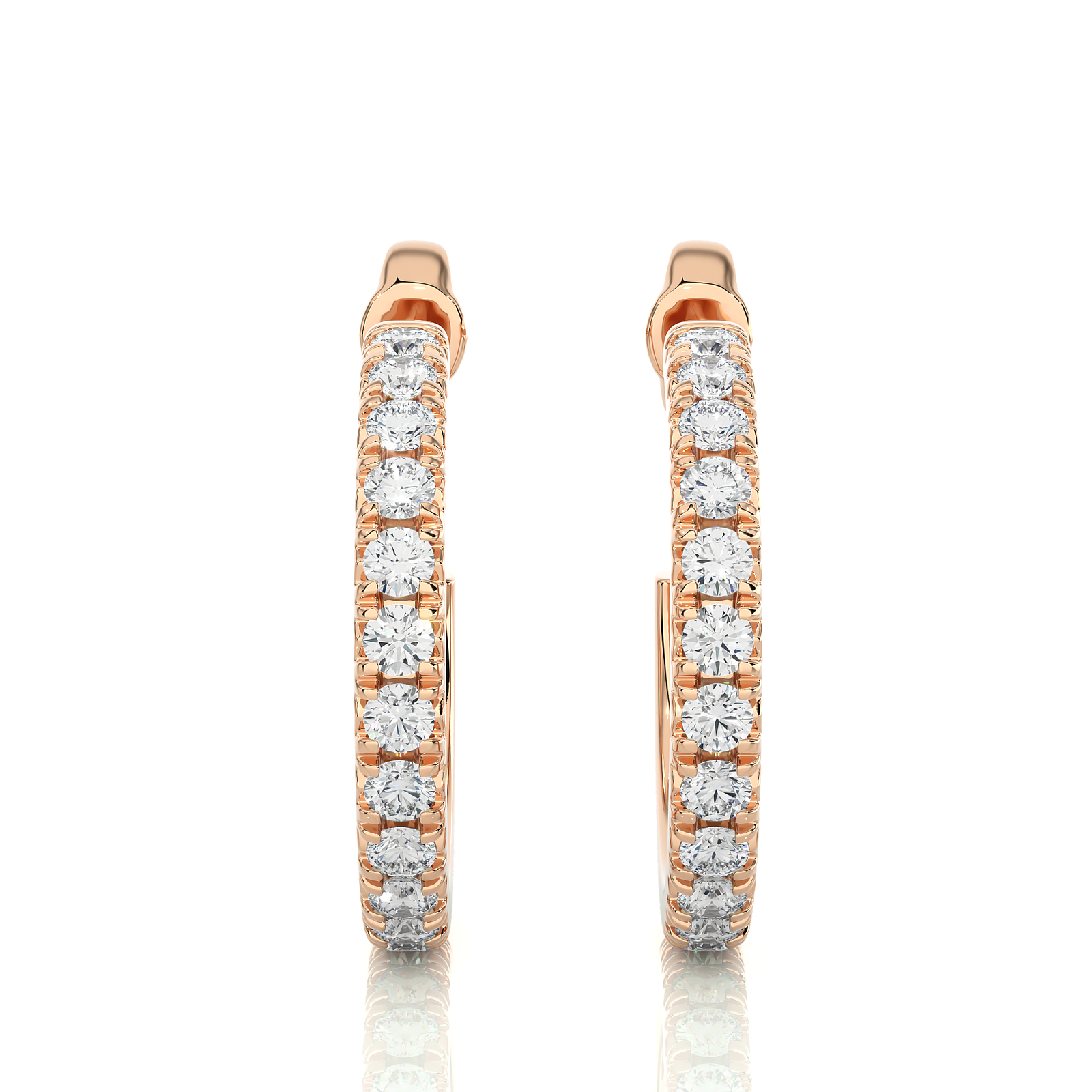  Diamond Hoop Earrings