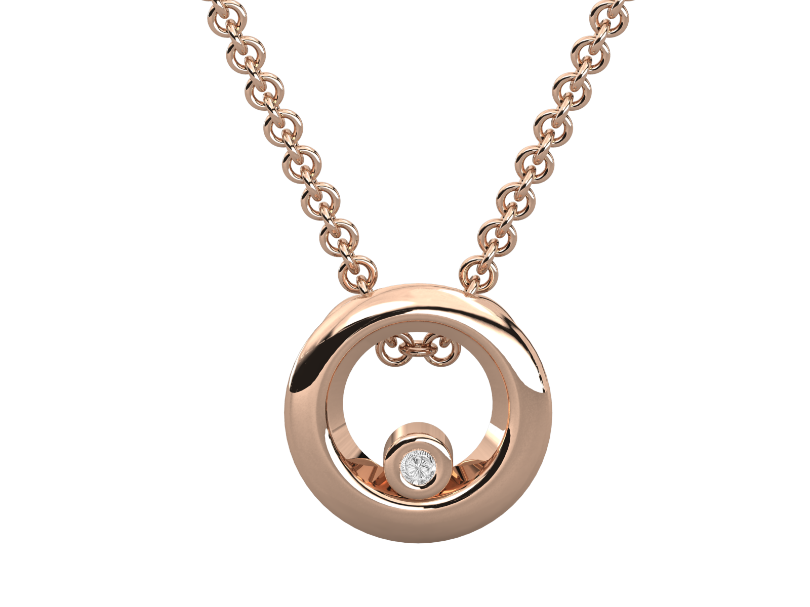 Timeless Circle Diamond Pendant