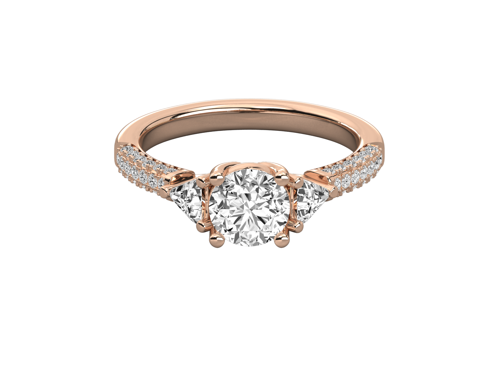 Three-Stone Diamond Engagement Ring