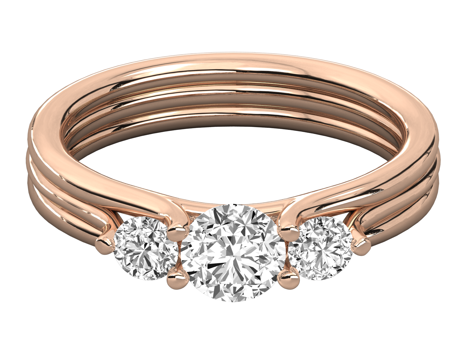 Three-Stone Diamond Engagement Ring