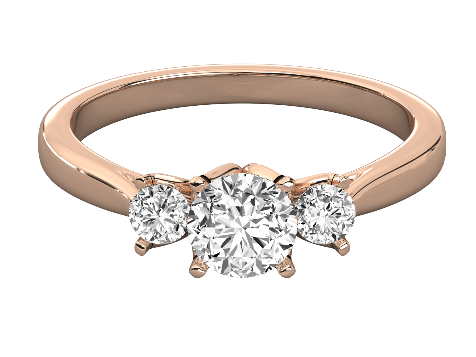 Three-Stone Diamond Engagement Ring