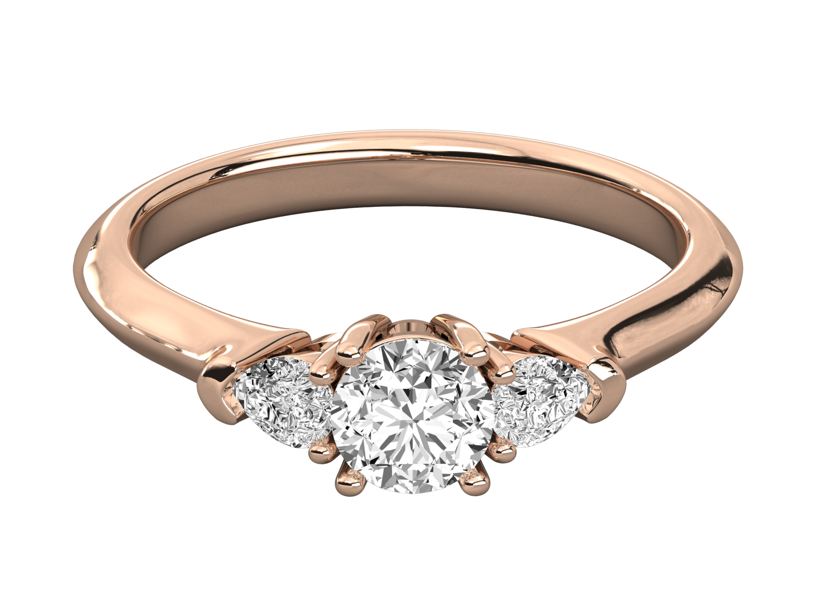 Three-Stone Diamond Engagement Ring