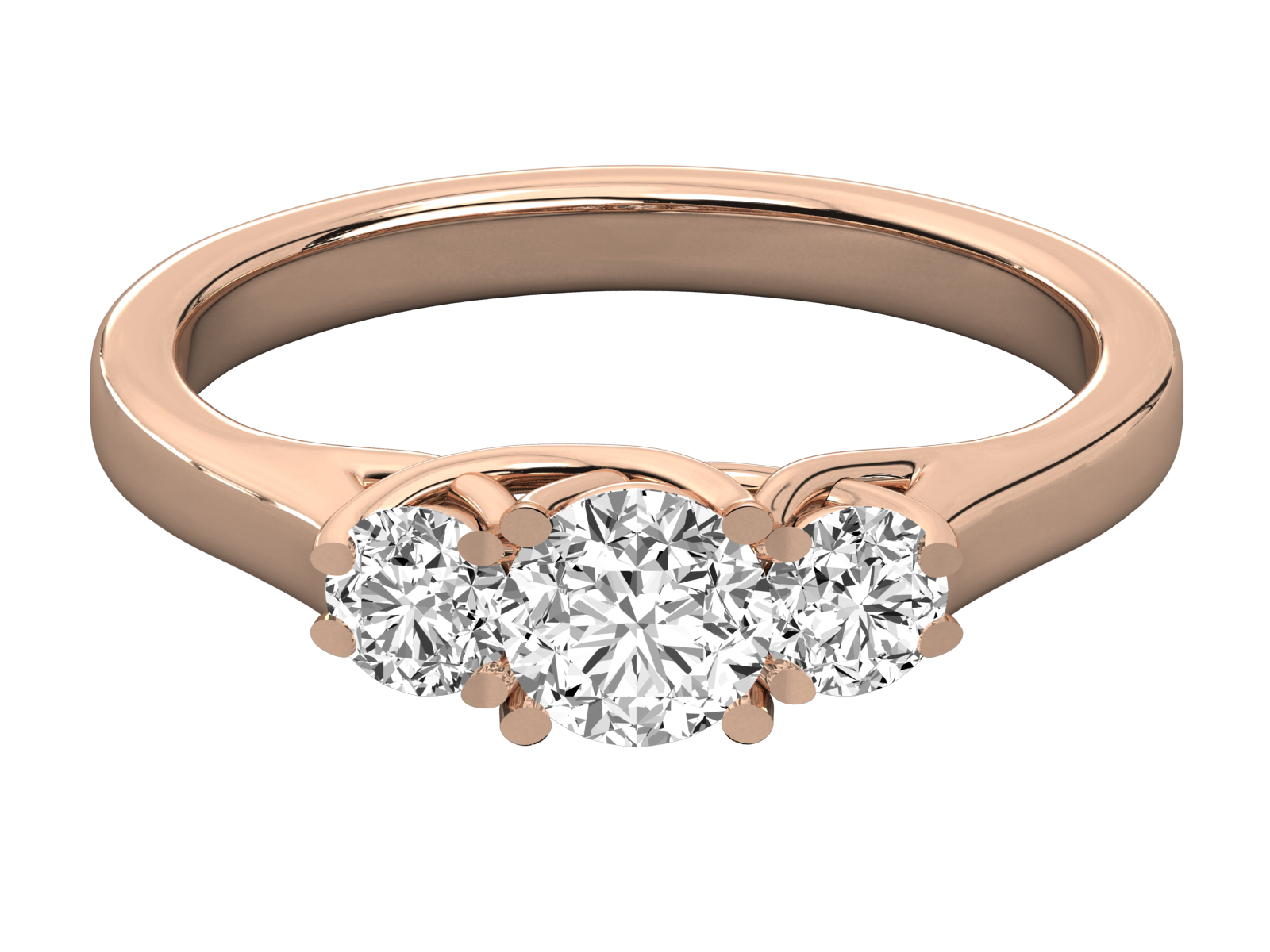 Three-Stone Diamond Engagement Ring