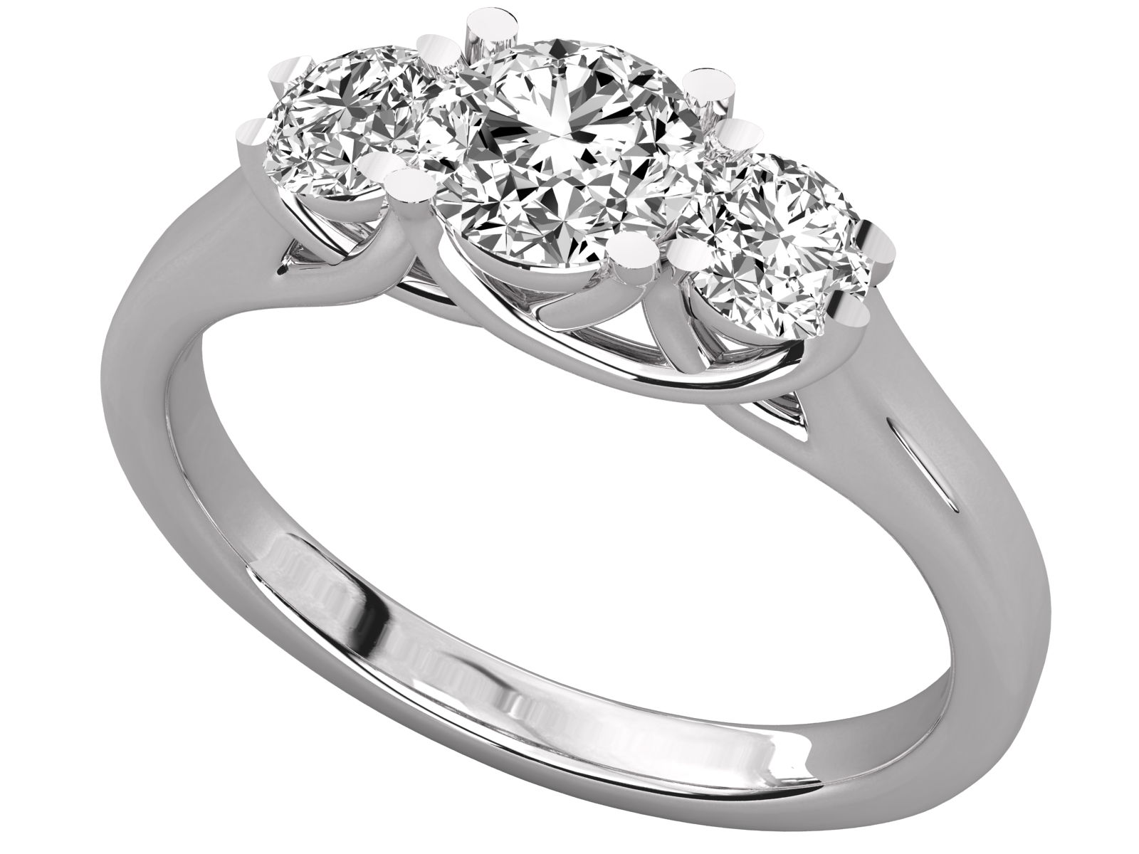 Three-Stone Diamond Engagement Ring