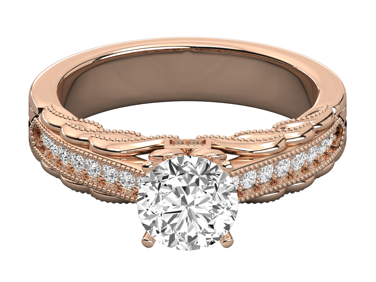 Regal Weave Diamond Engagement Ring