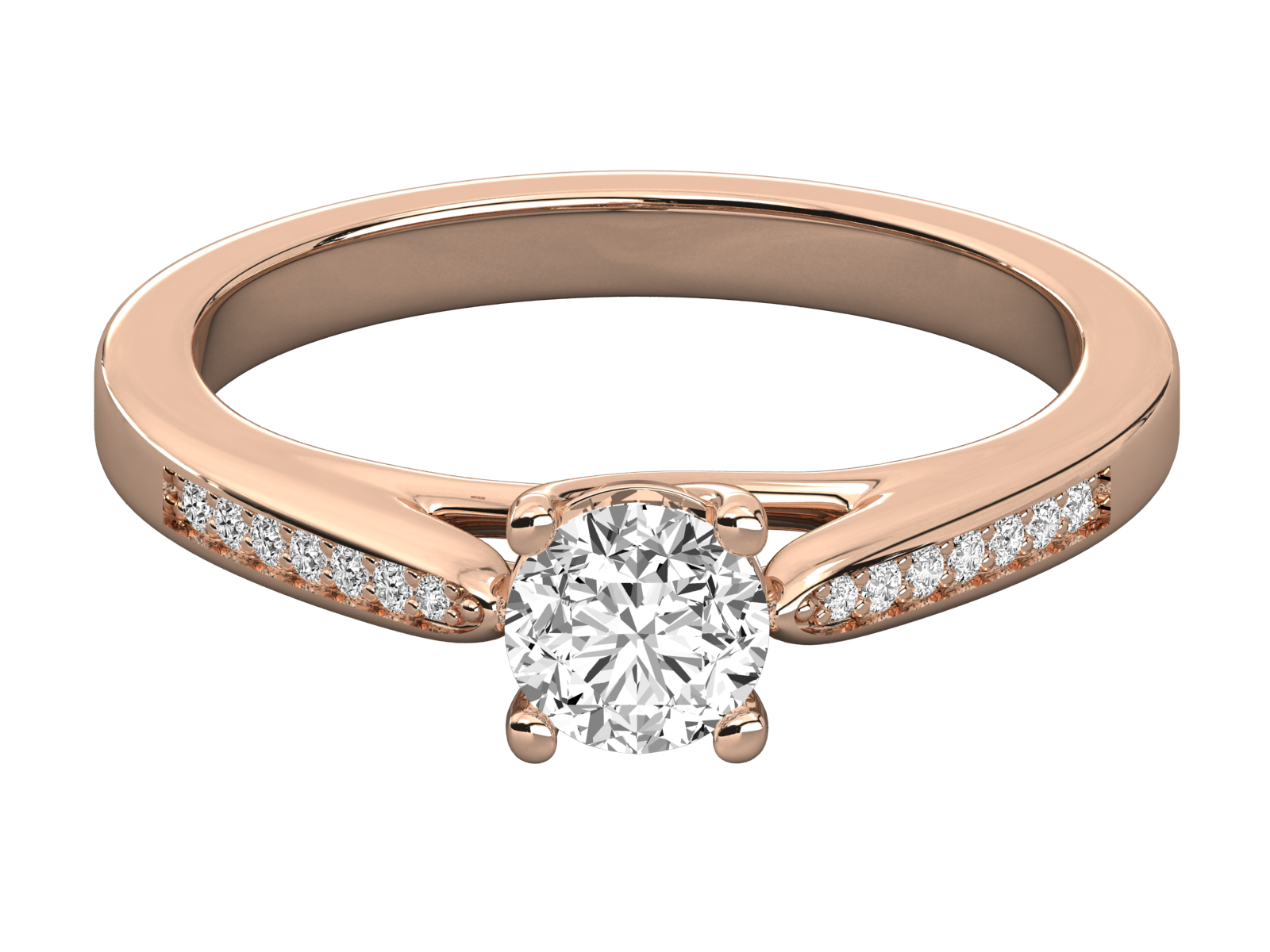Channel-Set Diamond Engagement Ring