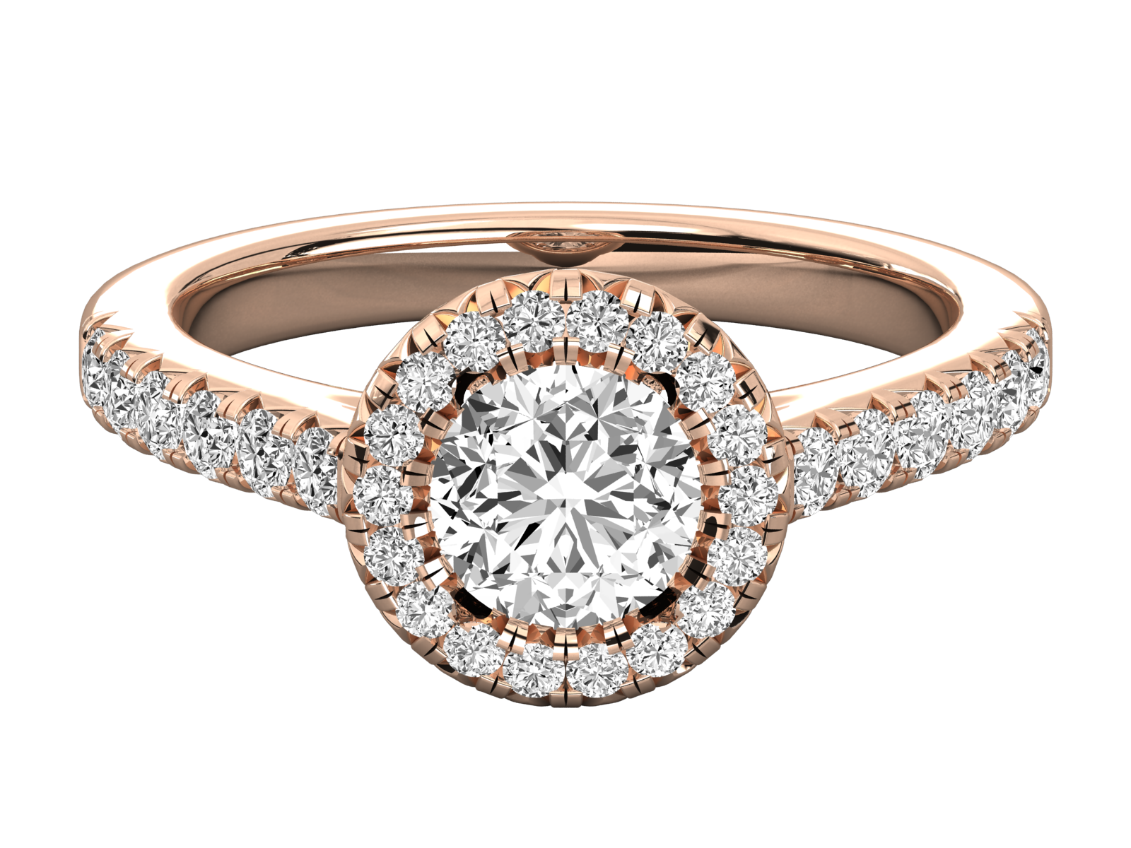 Double Halo Diamond Engagement Ring
