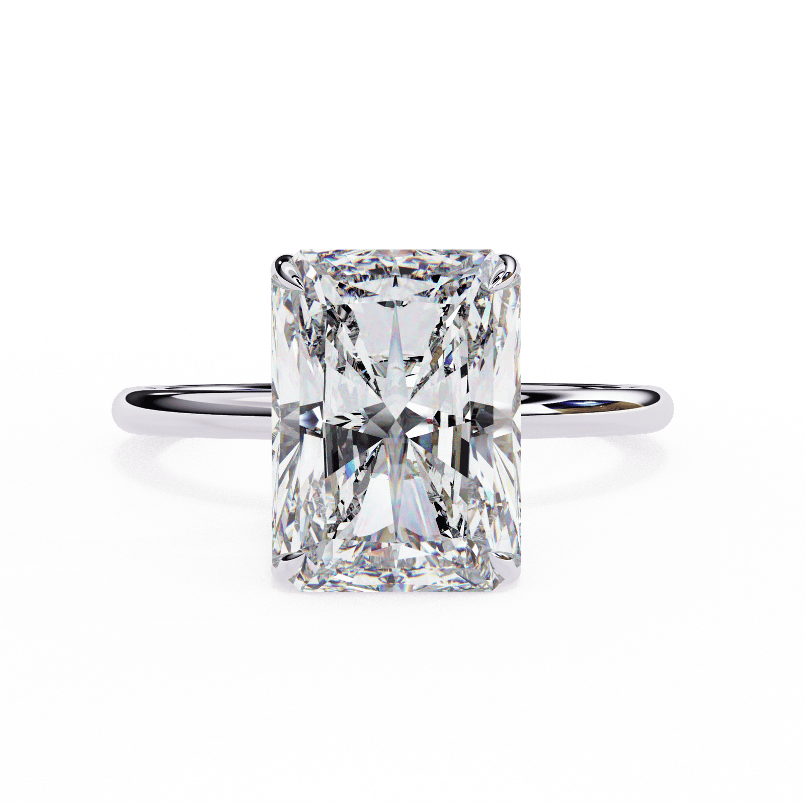 Radiant Cut Solitaire Diamond Engagement Ring