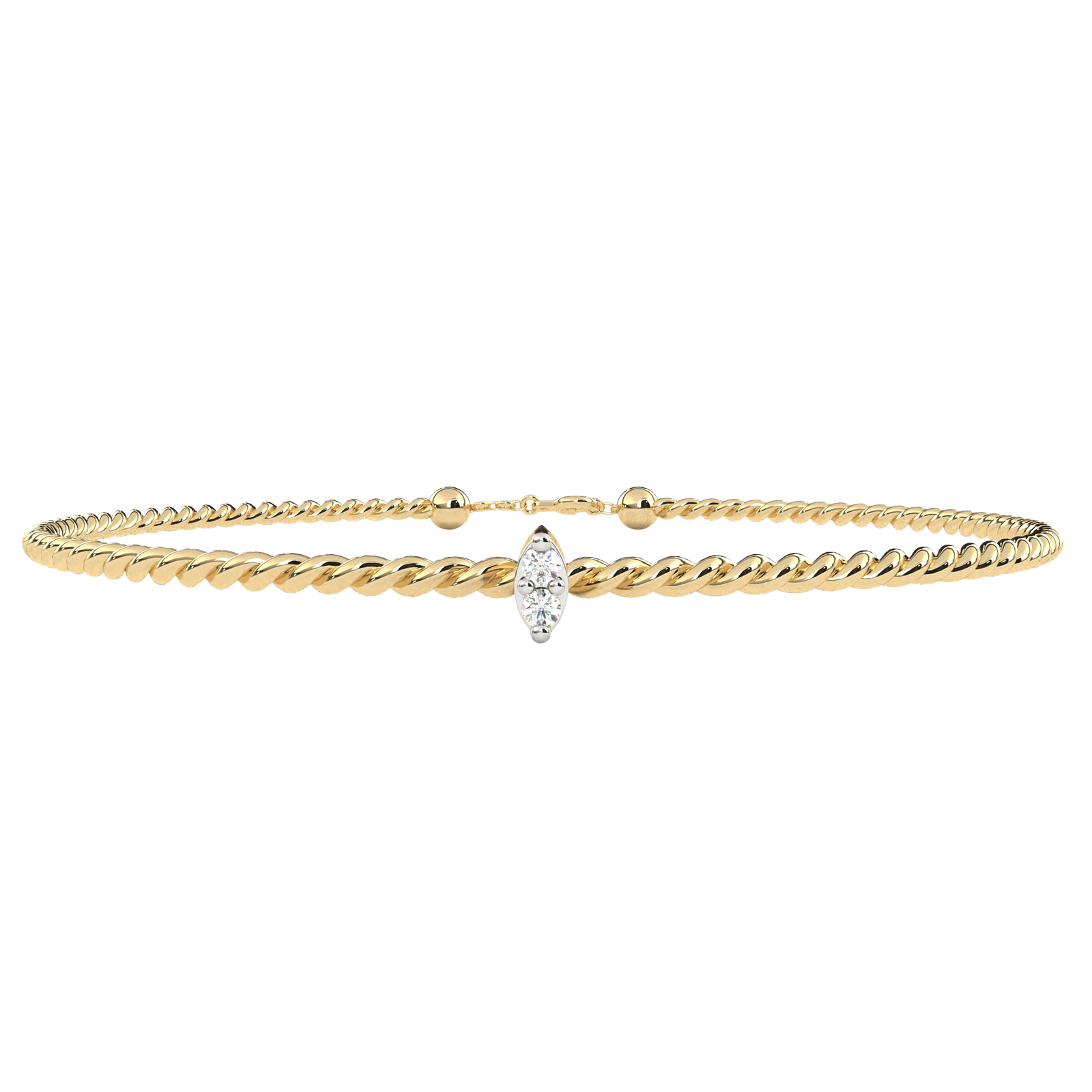 Twisted Marquise Diamond Bracelet