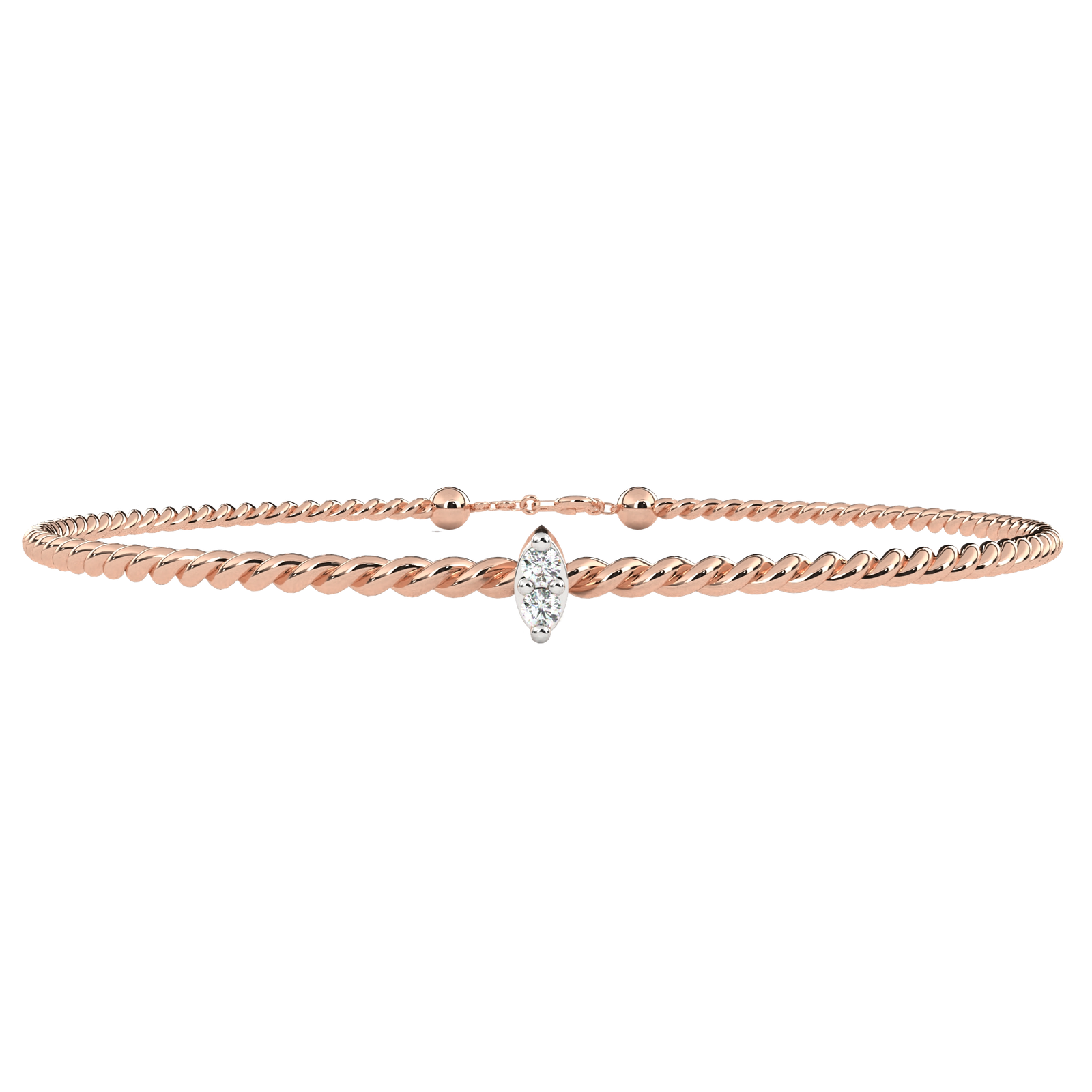 Twisted Marquise Diamond Bracelet
