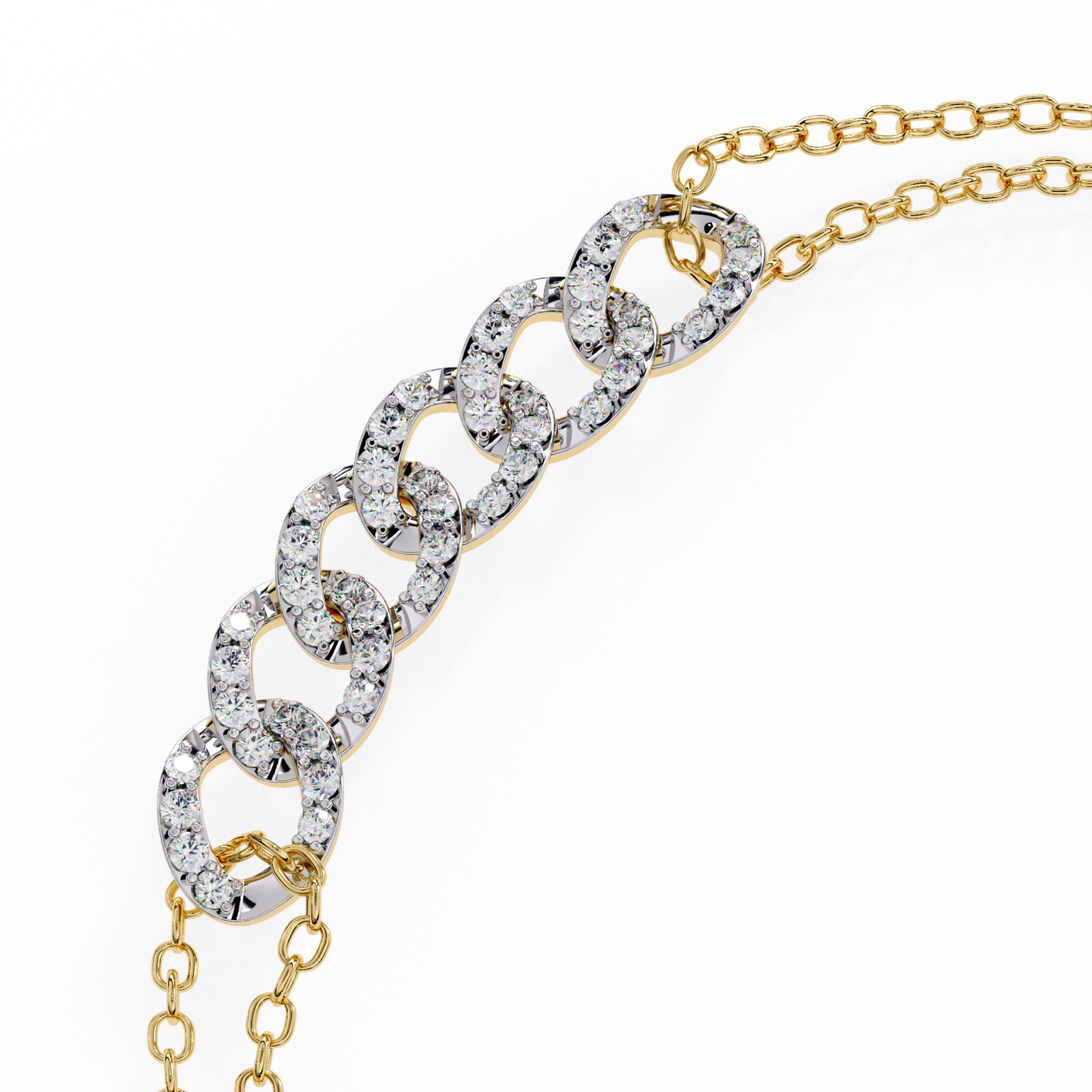 Diamond Interlocking Circle Bracelet