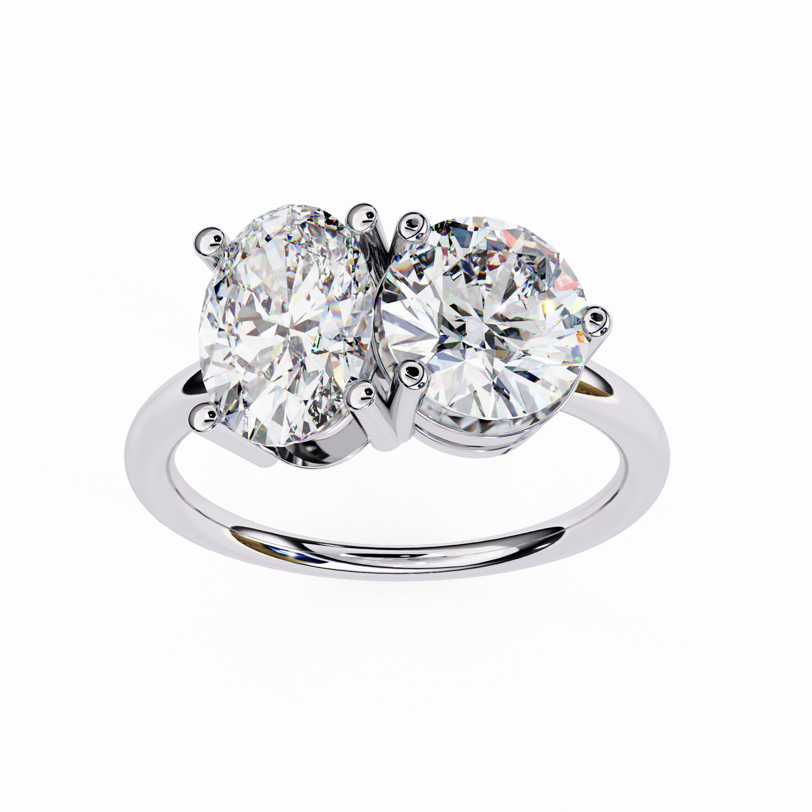 Oval Double Diamond Ring
