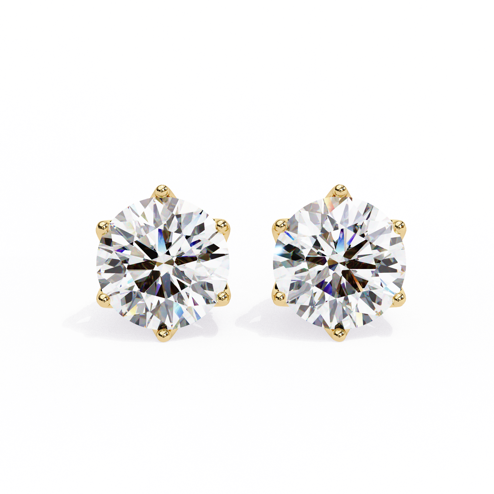 Vintage-Inspired Round Diamond Stud Earrings with Milgrain Detailing