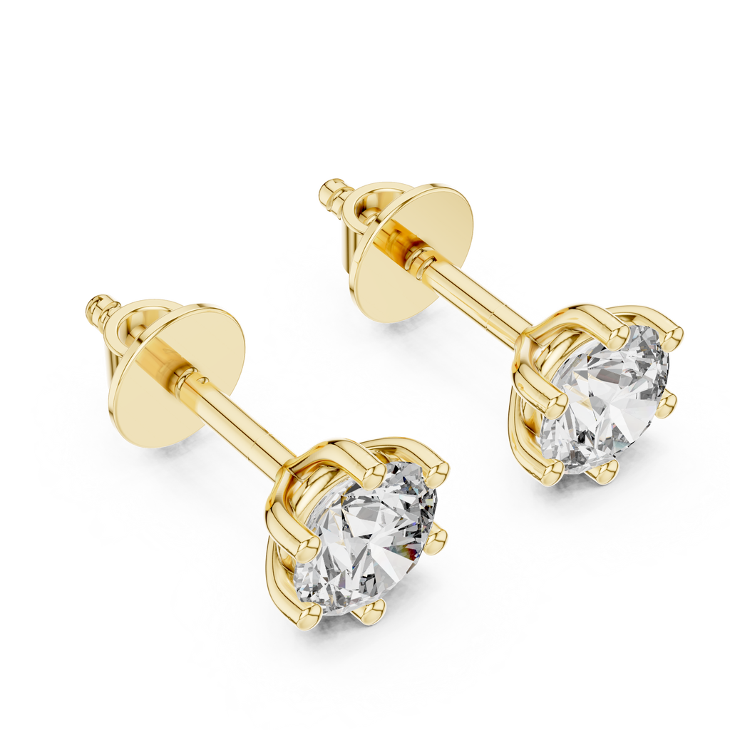 Round Hex-Set Studs Solitaire